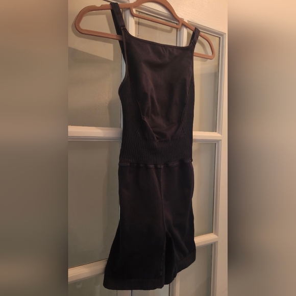 Free People Good Karma Runsie Black Stonewash - Picture 7 of 11